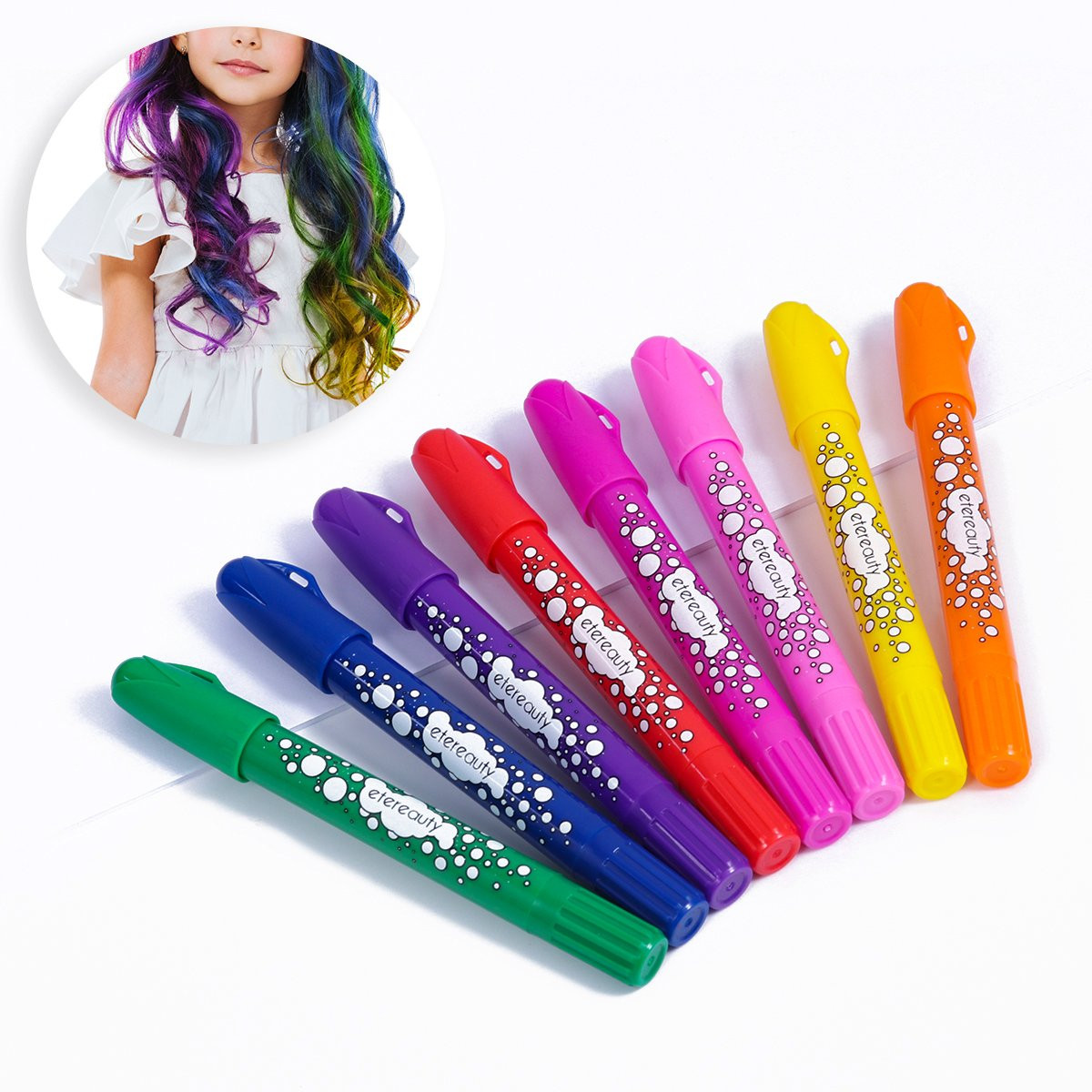 Washable Hair Coloring For Kids
 Hair Chalk ETEREAUTY Hair Chalk Pens 10 Colours