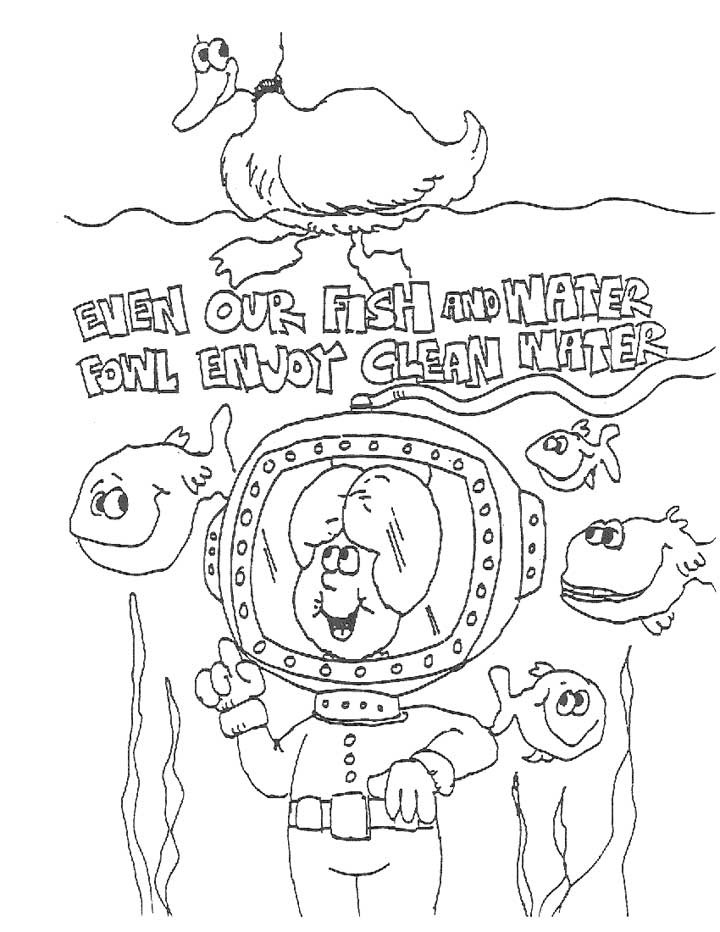 Water Coloring For Kids
 Fish Love Clean Water Coloring Page for Kids Free