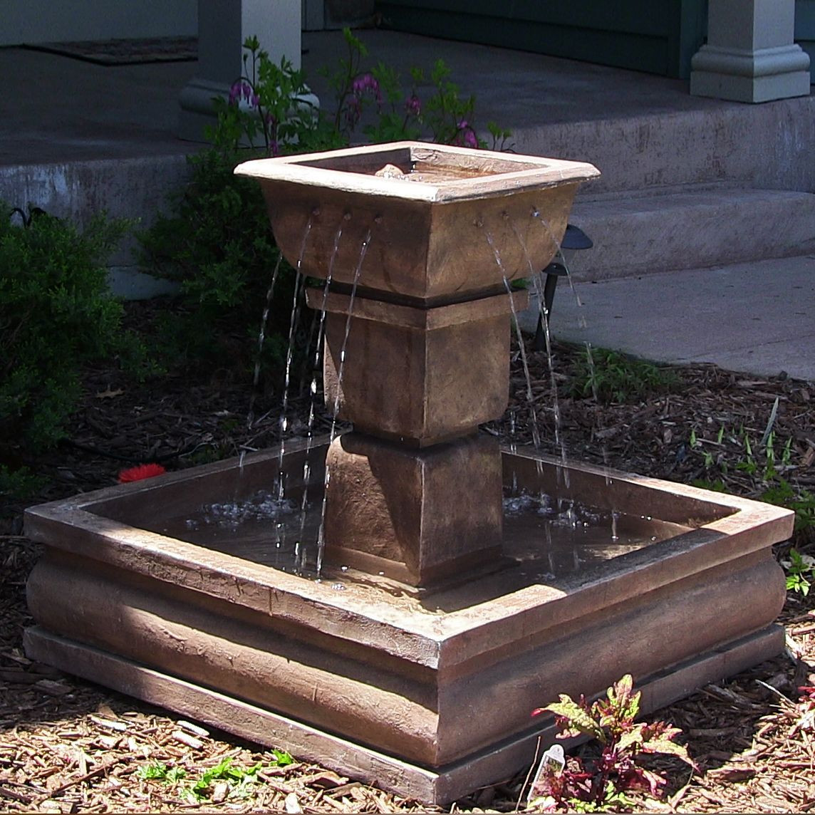 Water Fountain Backyard
 Water Fountain Outdoor Garden Patio or Backyard Square