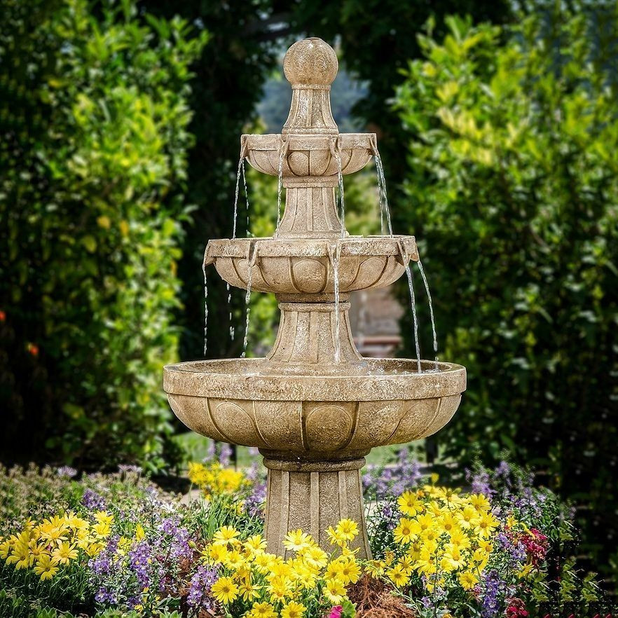 Water Fountain Backyard
 Garden Water Fountain Patio Outdoor Classic Decor 3 Tier