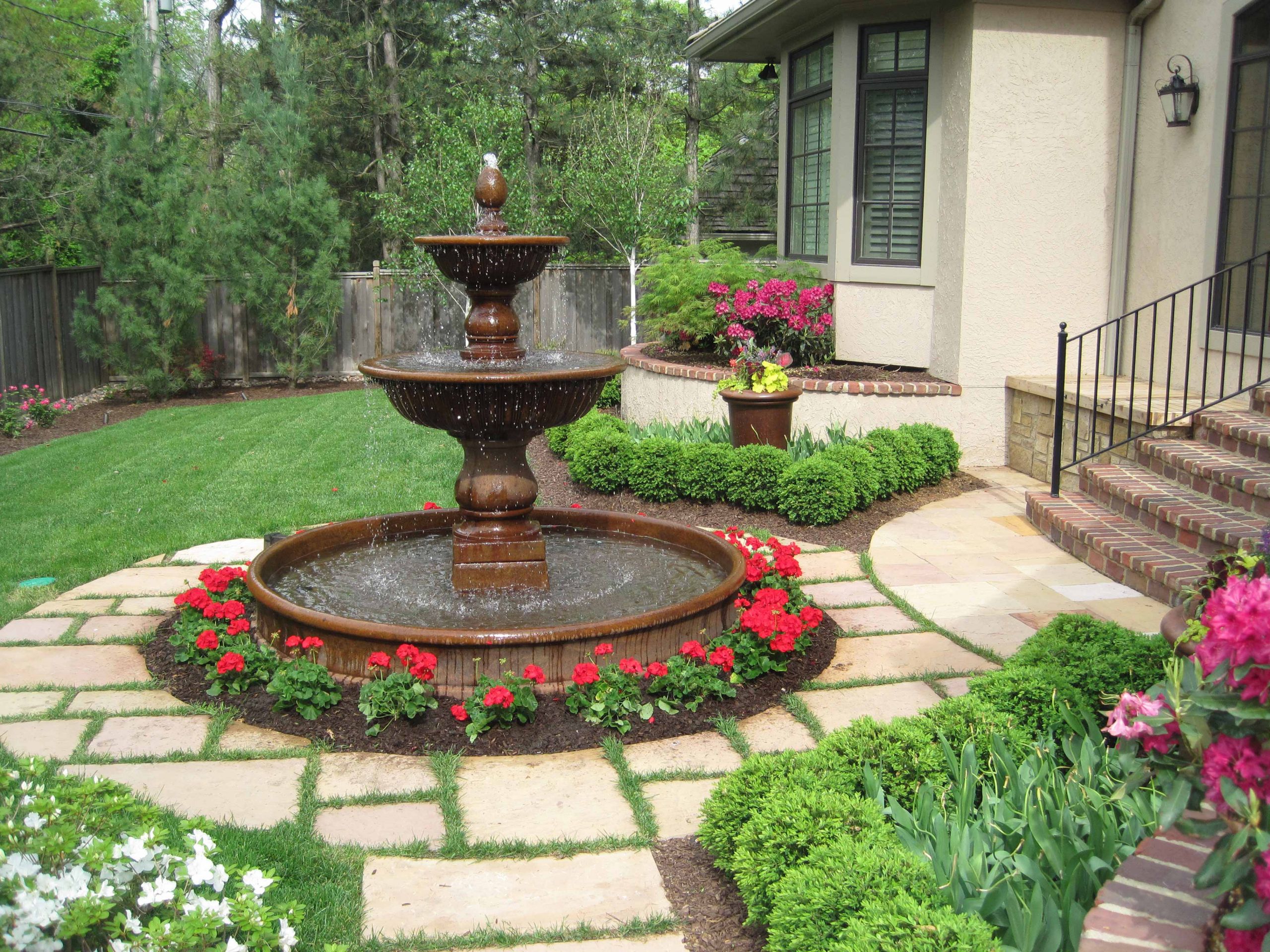 Water Fountain Backyard
 Custom Garden Fountains & Statuary in Kansas City at