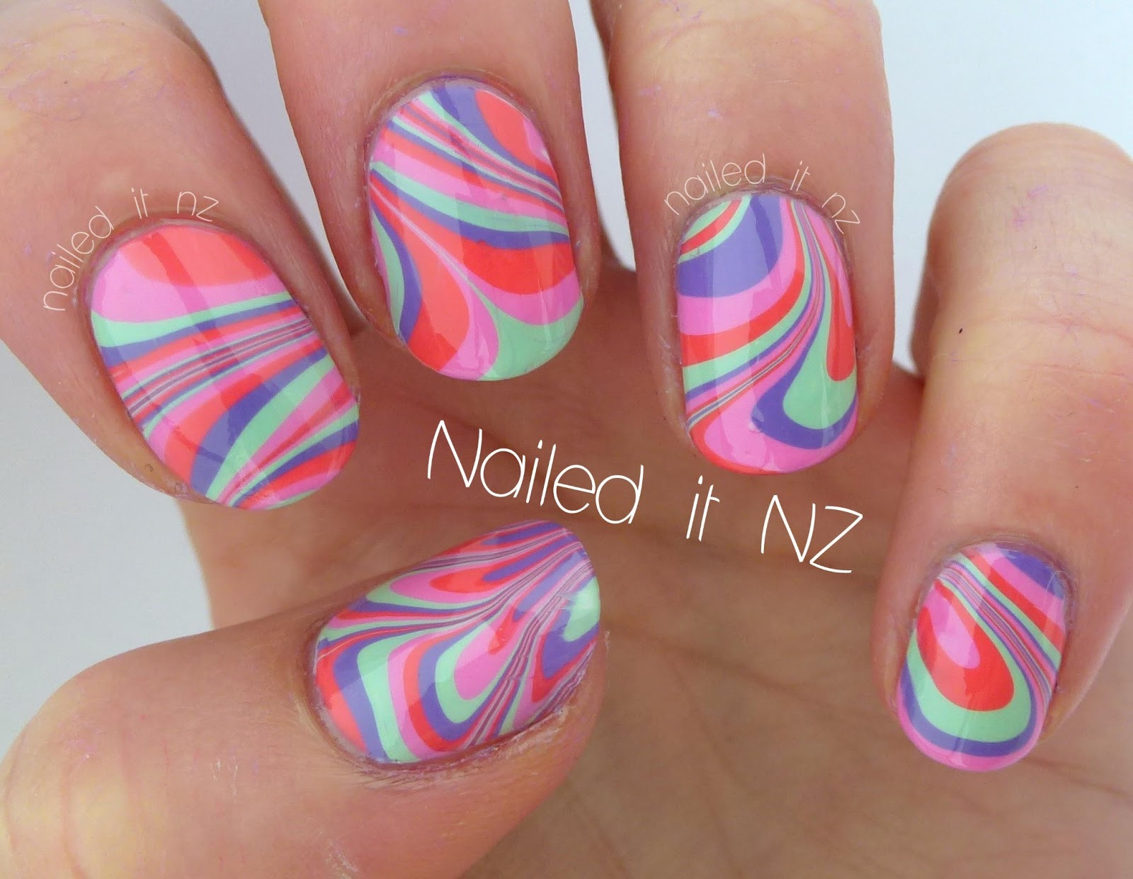 Water Marble Nail Art Design
 Water marble nail art tutorial