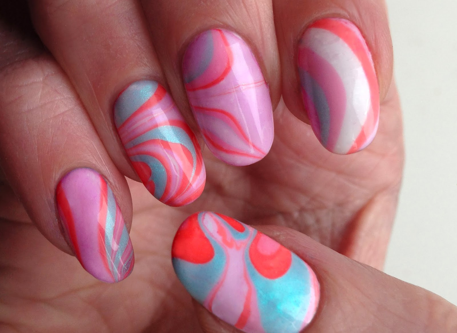 Water Marble Nail Art Design
 40 Creative Water Marble Nail Art Designs