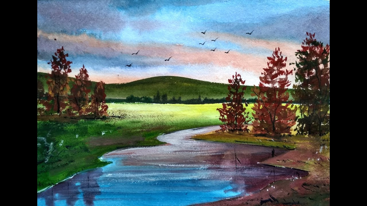 Watercolor Landscape Painting
 Painting Beautiful Watercolor Landscapes with Ghanashyam