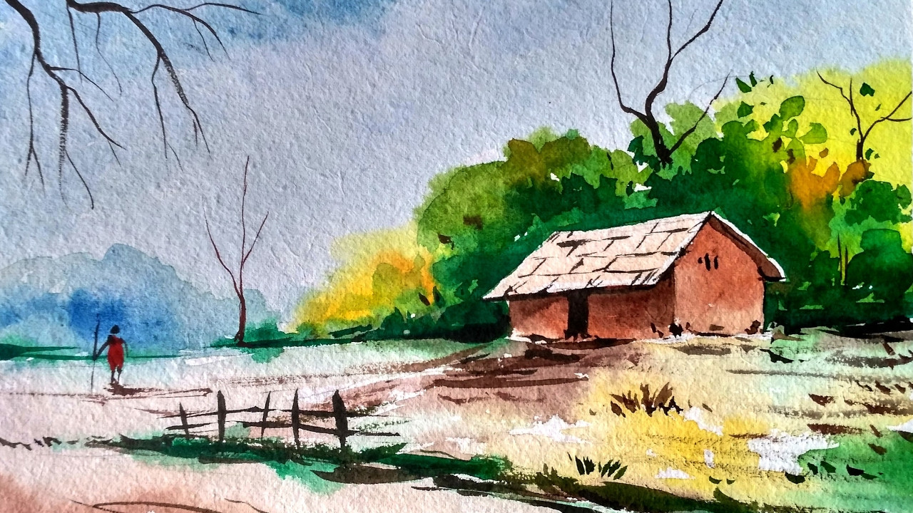 Watercolor Landscape Painting
 Watercolor Landscape Painting Full Video Demonstration