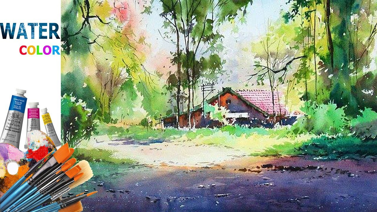 Watercolor Landscape Paintings
 watercolor landscape painting for beginners tutorial