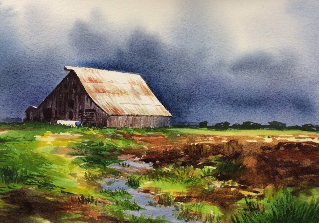 Watercolor Landscape Paintings
 Using The Variegated Wash Technique For A Dramatic Sky