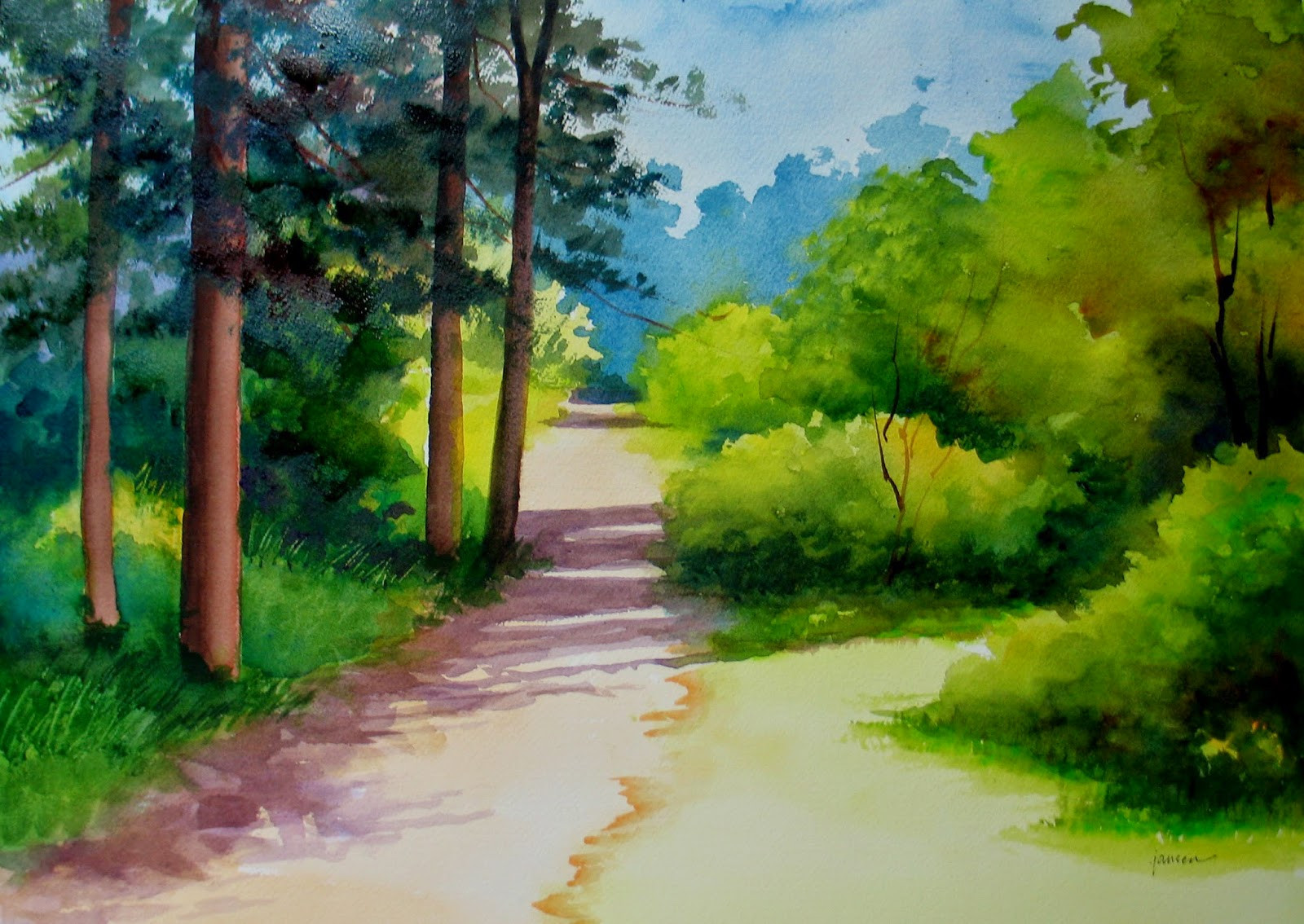 Watercolor Landscape Paintings
 Nel s Everyday Painting Watercolor Landscape SOLD