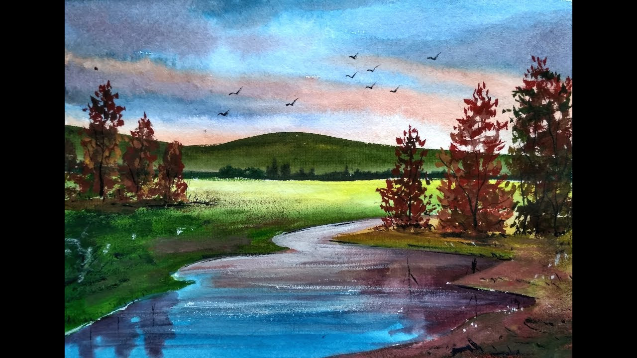 Watercolor Painting Landscape
 Painting Beautiful Watercolor Landscapes with Ghanashyam