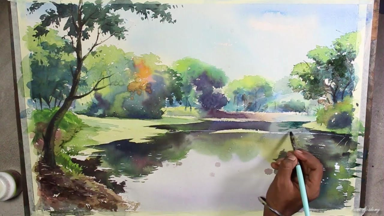 Watercolor Paintings Landscape
 Watercolor Landscape Painting Speed Art Video