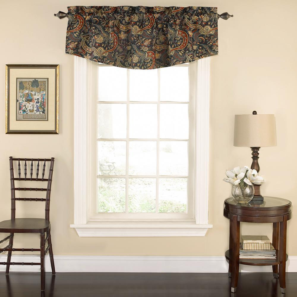 Waverly Kitchen Curtains
 Waverly Rhapsody Floral Window Valance in Jewel 52 in W