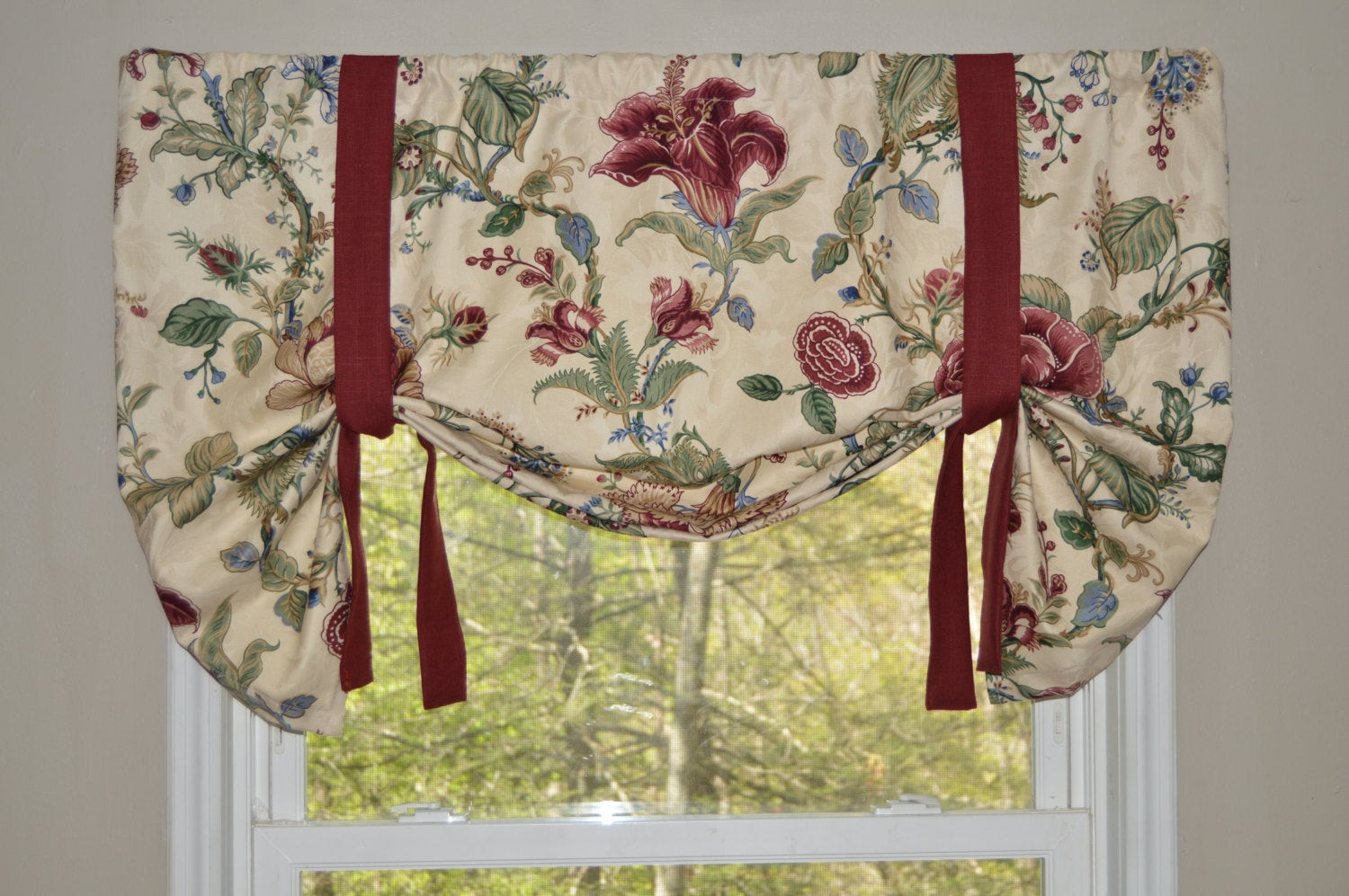 Waverly Kitchen Curtains
 Window Treatment Waverly Valance Floral Window Valance Swag