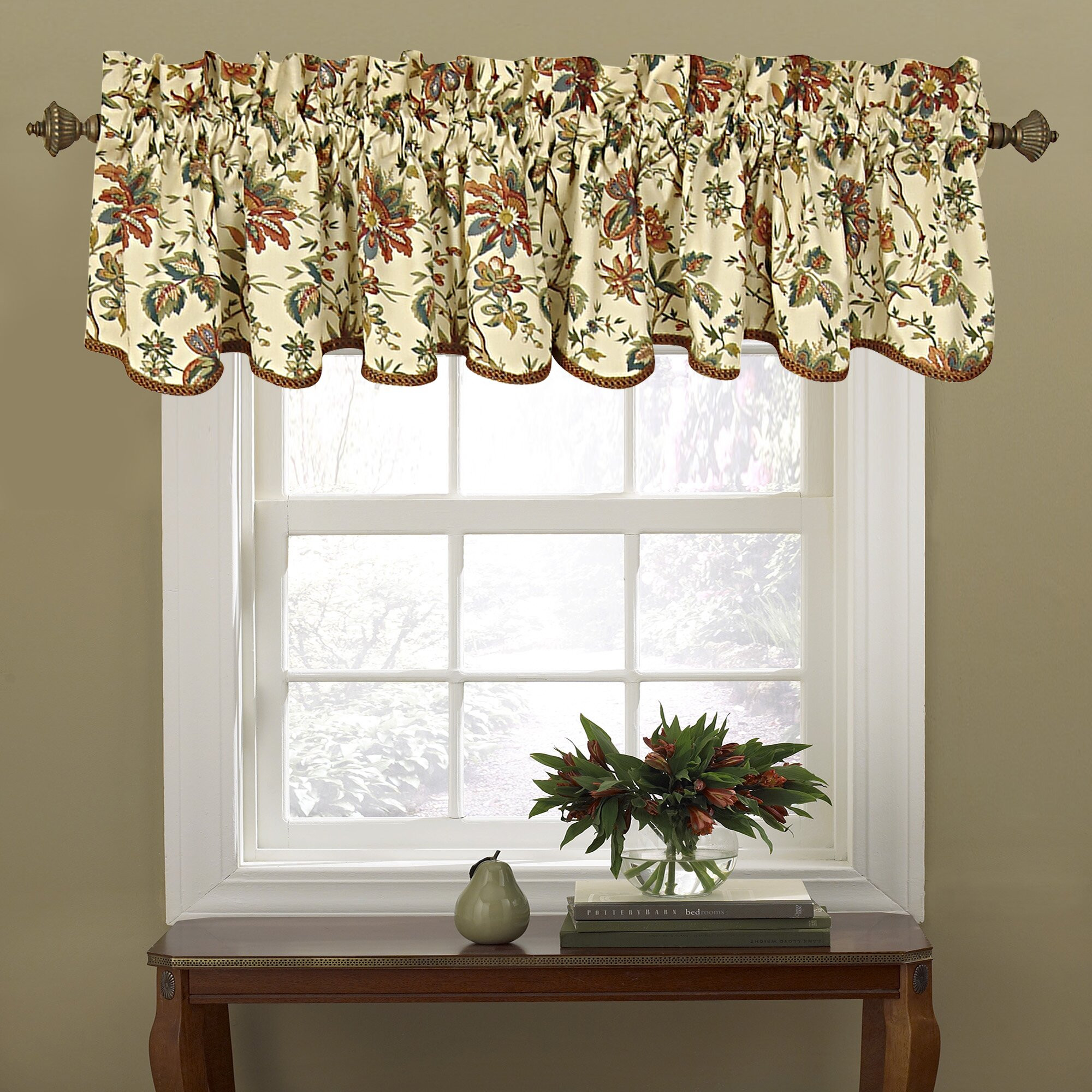 Waverly Kitchen Curtains
 Waverly Felicite 50" Curtain Valance & Reviews