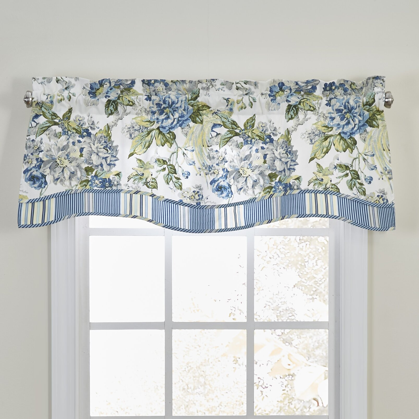 Waverly Kitchen Curtains
 Waverly Floral Engagement Curtain Valance & Reviews