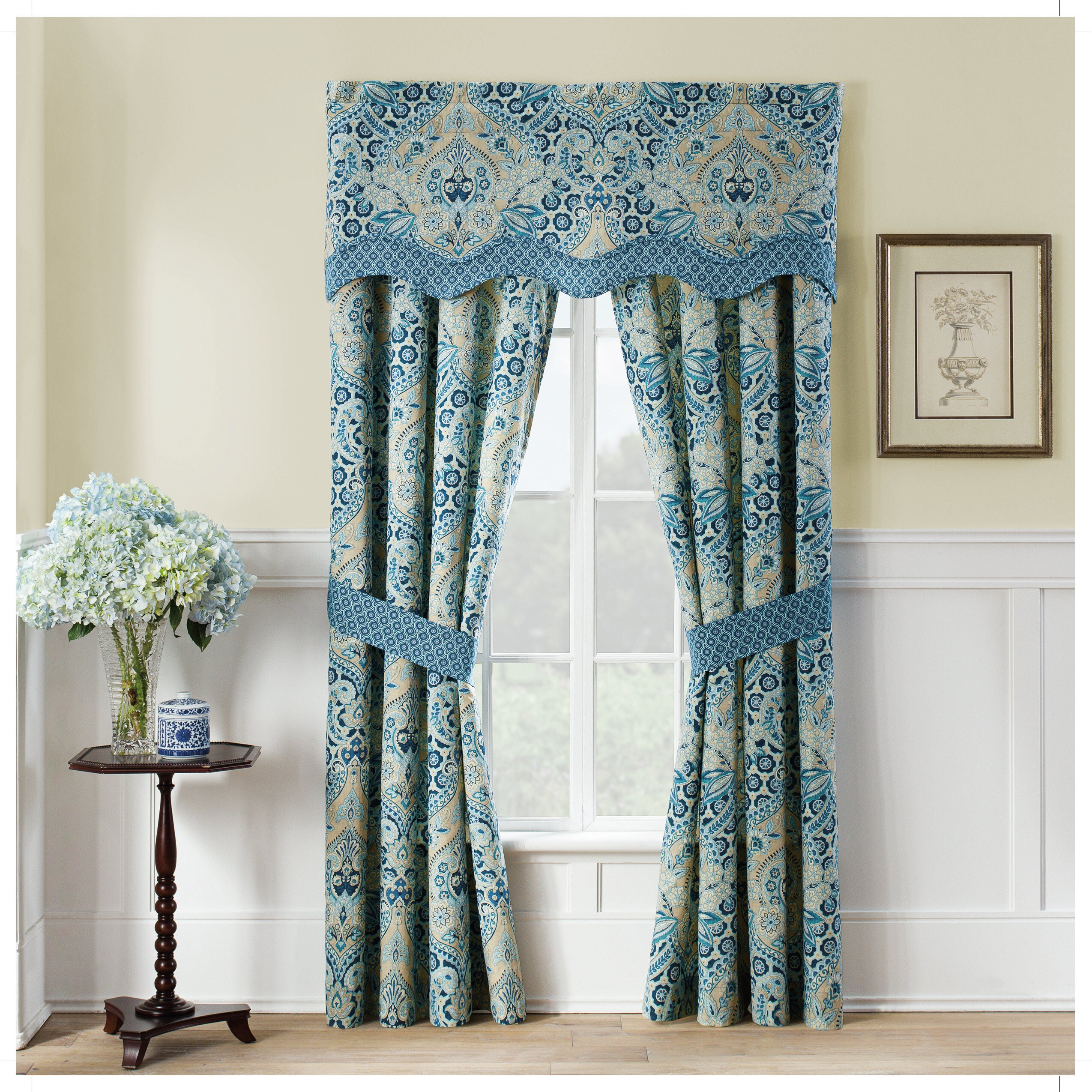 Waverly Kitchen Curtains
 Waverly Moonlit Shadows Wave Window Curtain Valance