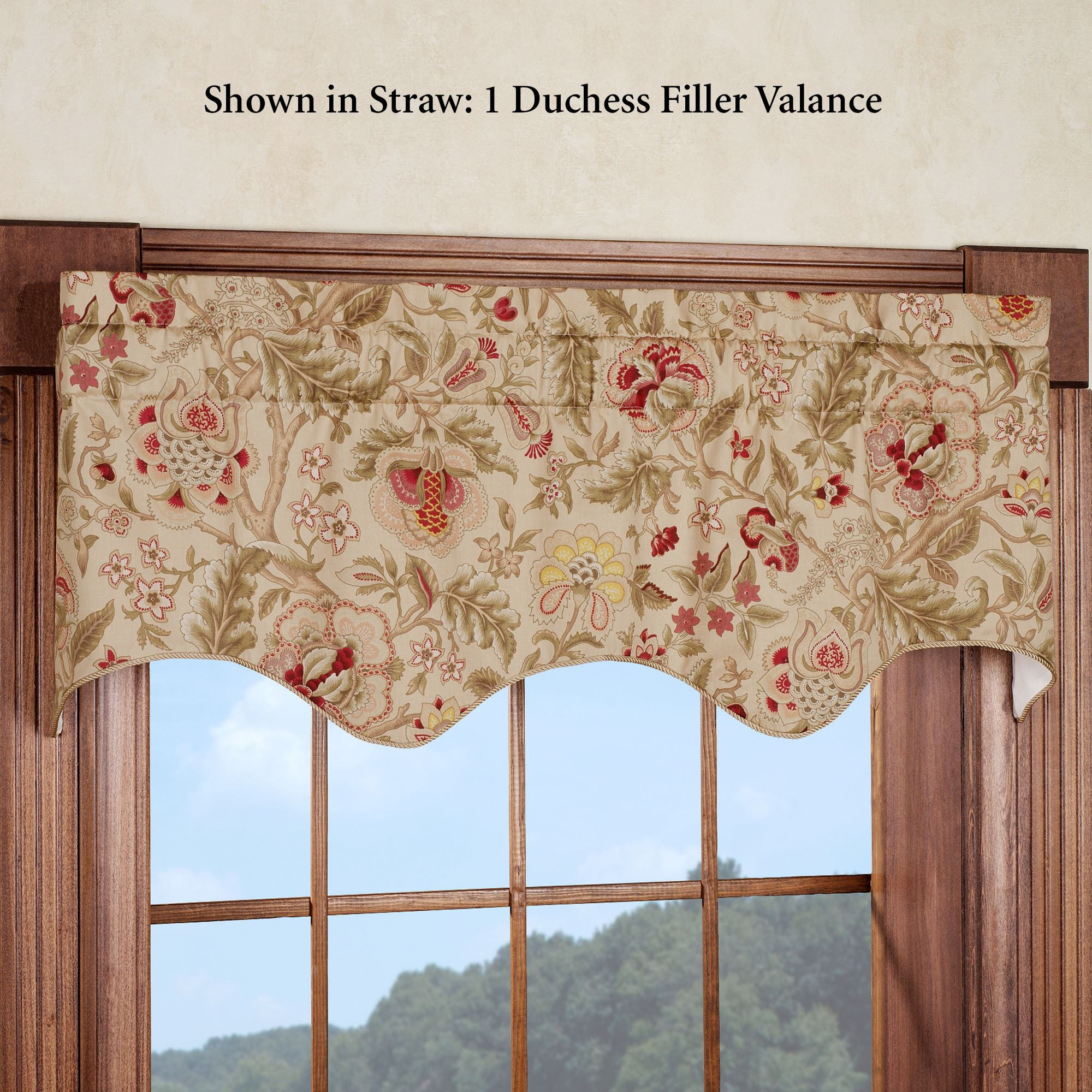 Waverly Kitchen Curtains
 Regency Floral Duchess Filler Valance by Waverly