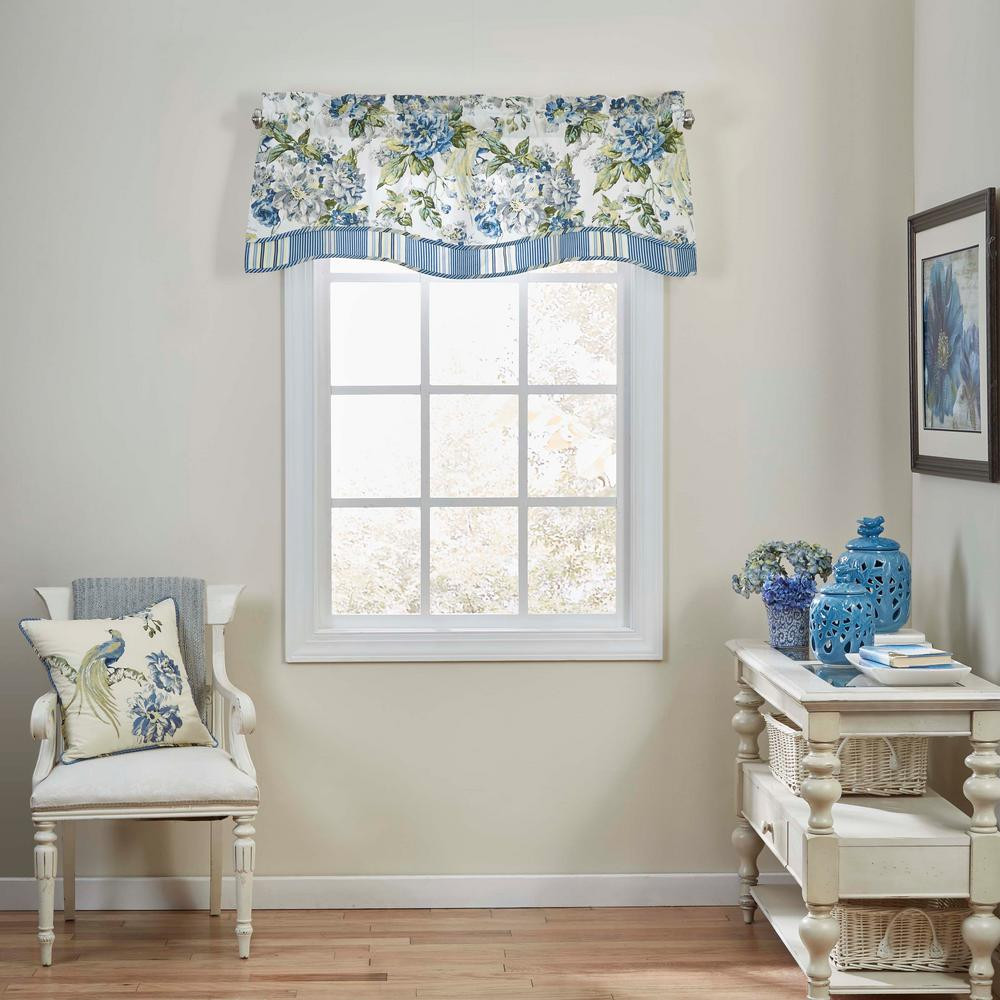 Waverly Kitchen Curtains
 Waverly 18 in L Floral Engagement Cotton Window Valance