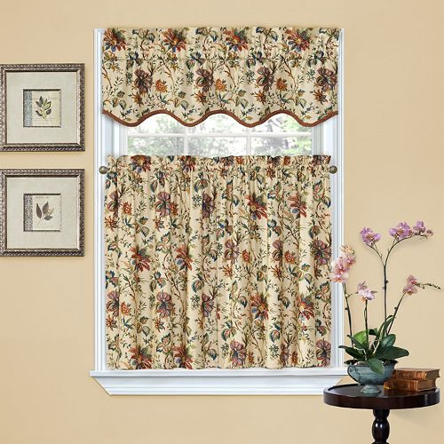 Waverly Kitchen Curtains
 Waverly Felicite Tier Kitchen Window Curtain Set 60 x 36