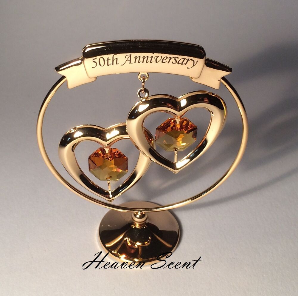 Wedding Anniversary Gift Ideas For Couple
 50th Golden Wedding Anniversary Gift Ideas Gold Plated