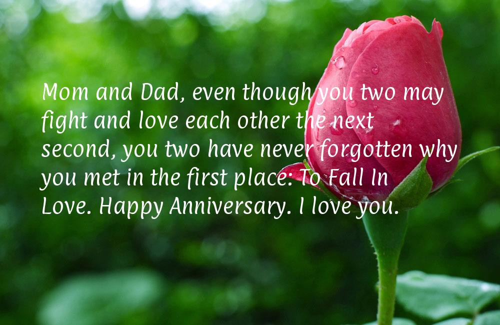 Wedding Anniversary Quote For Parents
 Happy Anniversary Wishes for Parents