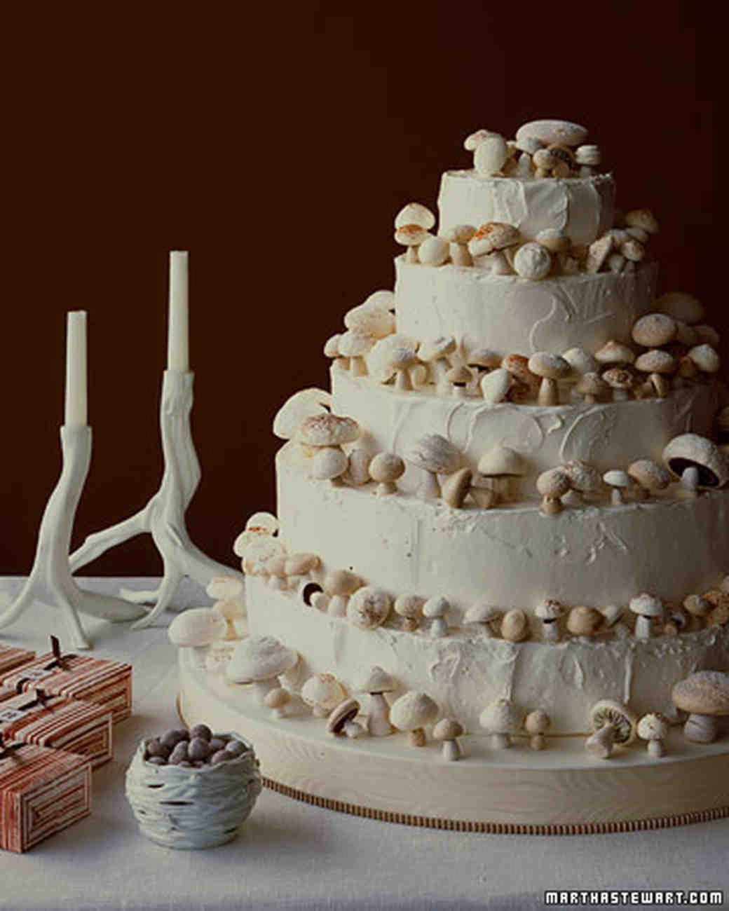 Wedding Cake Recipes Martha Stewart
 Meringue Mushrooms Wedding Cake Recipe