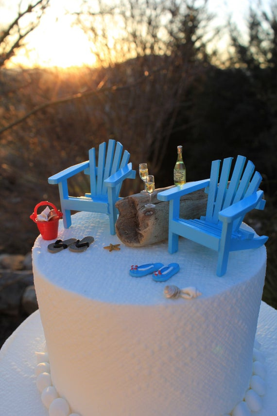 Wedding Cake Toppers Beach Theme
 Beach Theme Wedding Cake Topper BASIC SET ONLY Classic