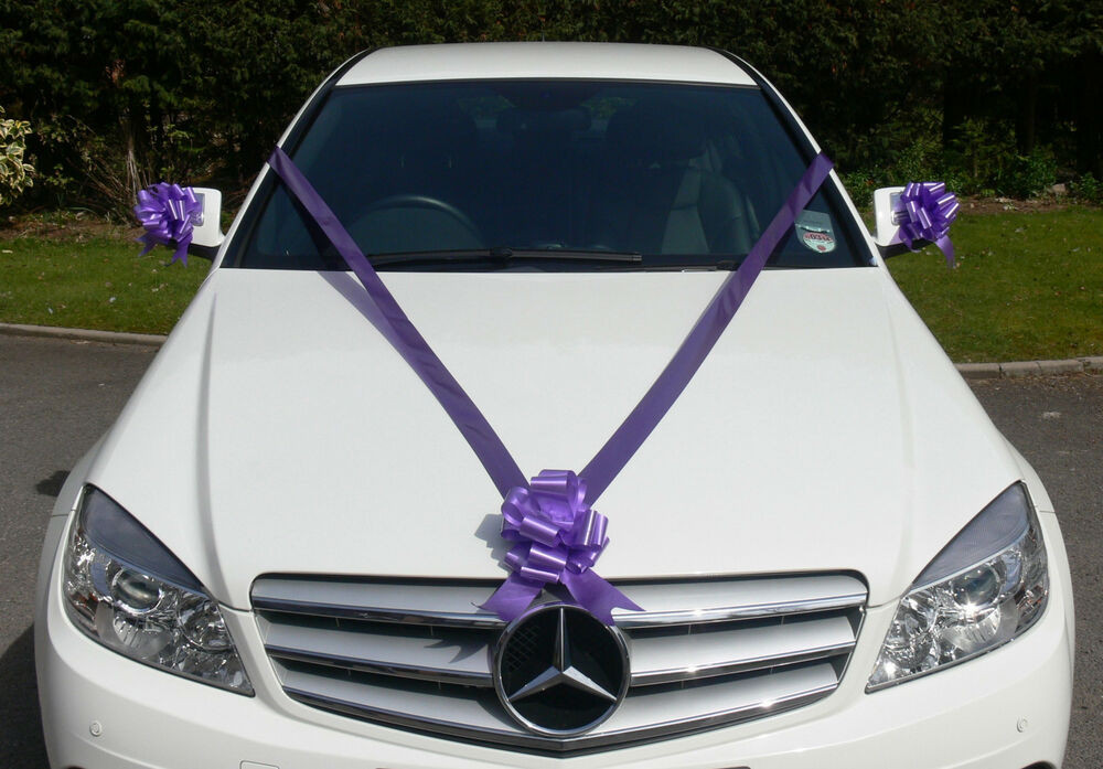 Wedding Car Decoration Kit
 CADBURY PURPLE Wedding Car Decoration Kit Bows & 7m