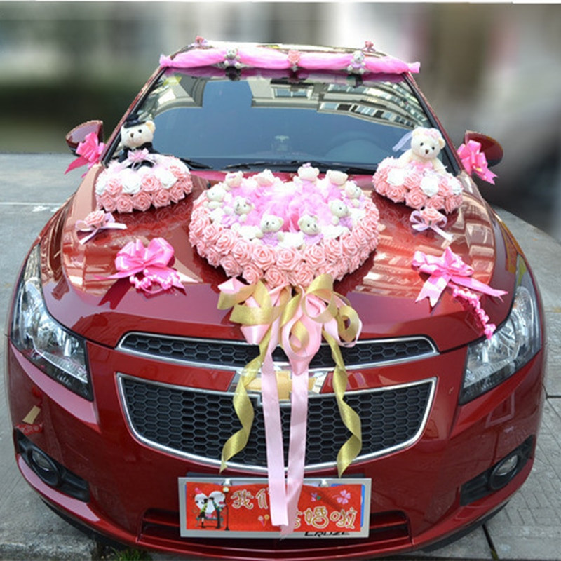 Wedding Car Decoration Kit
 Luxury Car flower design decoration kit wedding car