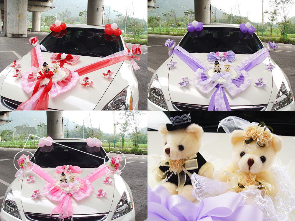 Wedding Car Decoration Kit
 New Wedding car decoration Series Cute Bear kit with Doll