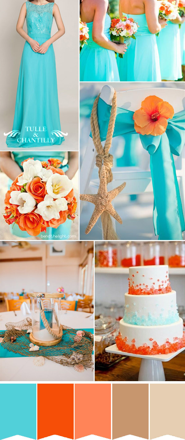 Wedding Color Schemes For Summer
 Fabulous Summer Beach Wedding Colors With Matched