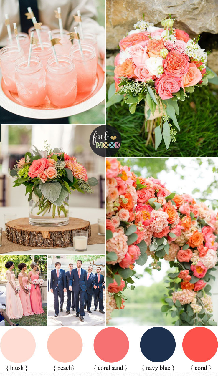 Wedding Color Schemes For Summer
 Coral and navy blue wedding color scheme