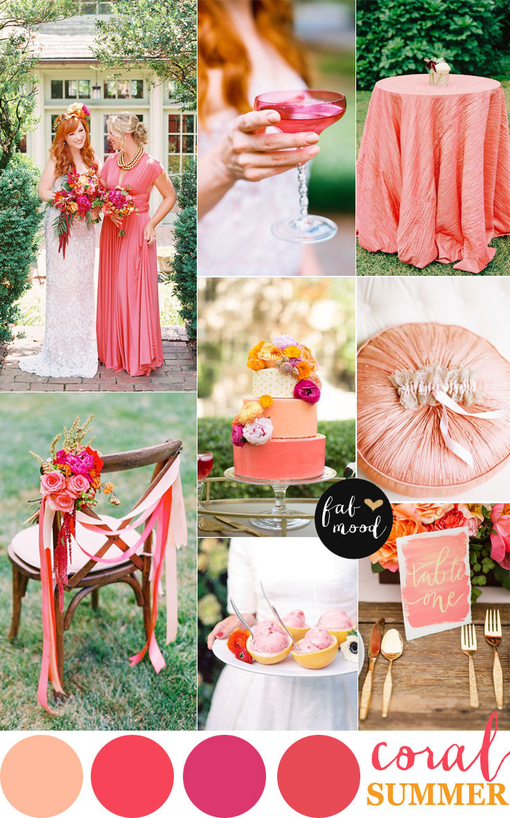 Wedding Color Schemes For Summer
 coral wedding color bos