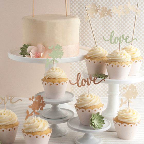 Wedding Cupcake Decorations
 DIY Wedding Cake and Cupcake Topper Lia Griffith