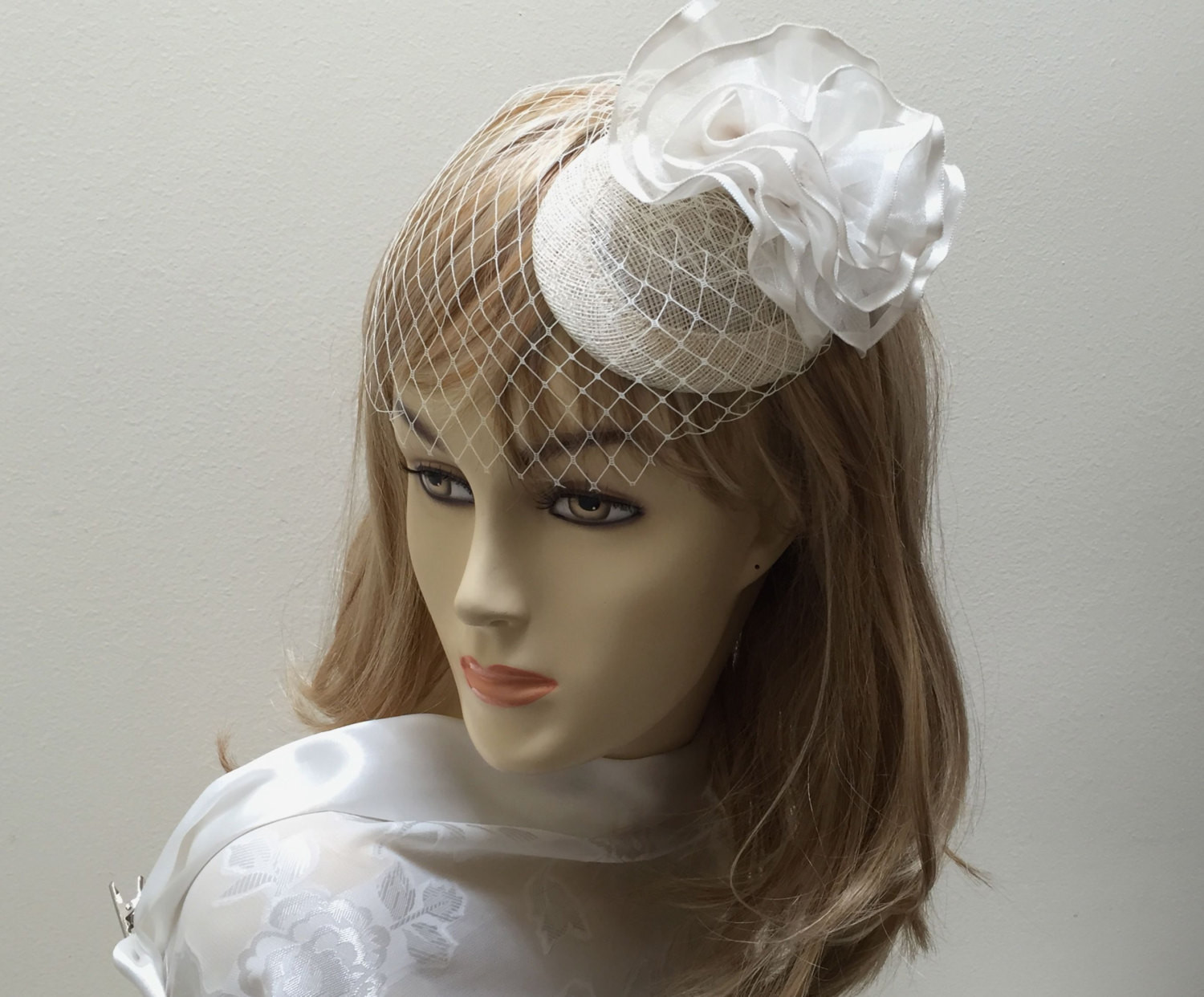 Wedding Fascinators With Veil
 Ivory Bridal Fascinator Cream Fascinator with Veil Ivory