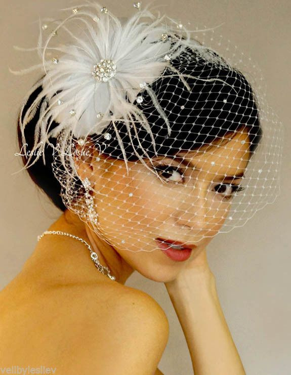 Wedding Fascinators With Veil
 Wedding Fascinators With Veil