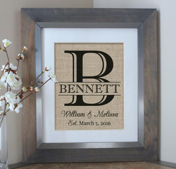 Wedding Gift Ideas For Couple Already Living Together
 Personalized Wedding Gift for Couple Bridal Shower Gift