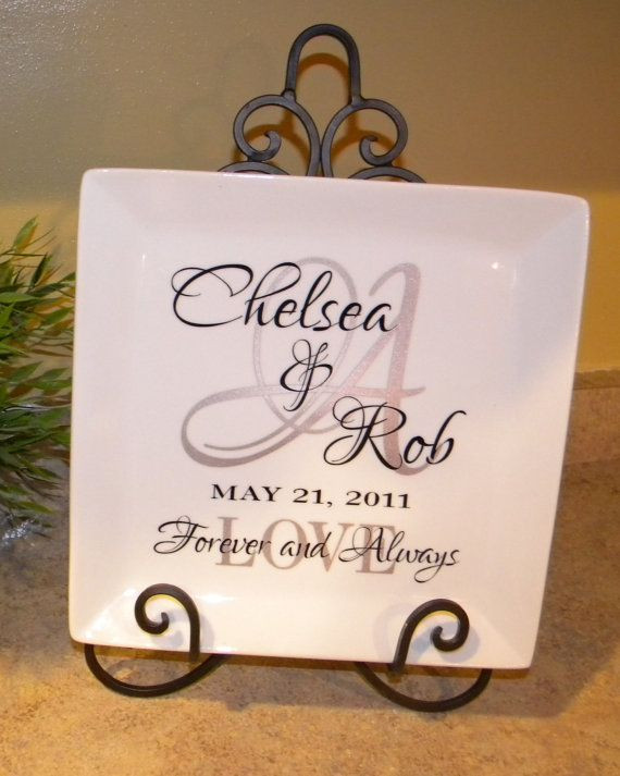 Wedding Gift Ideas For Middle Aged Couple
 Personalized Wedding Gift Plate Anniversary Gift For