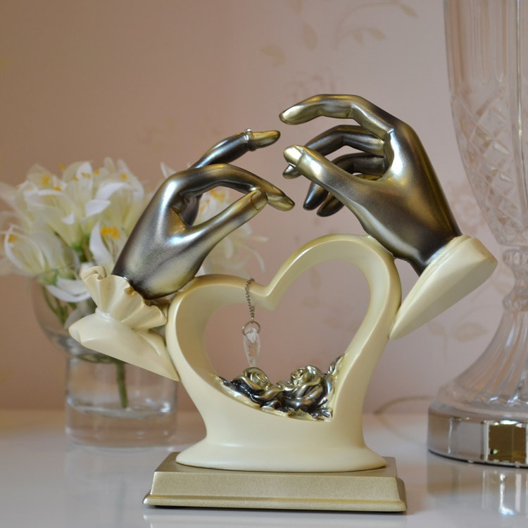 Wedding Gift Ideas For The Couple
 Hold your hand couple decoration ornaments resin crafts