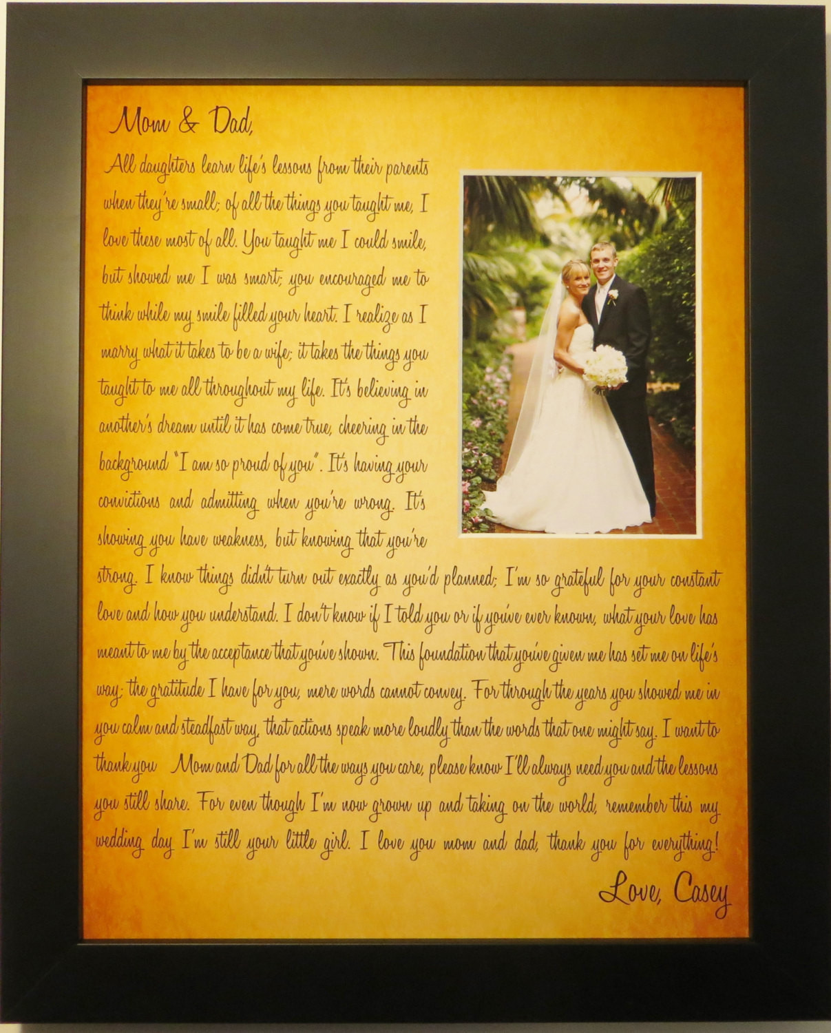 Wedding Gift To Parents
 Wedding Gift Parents Personalized From Bride Groom by Picmats