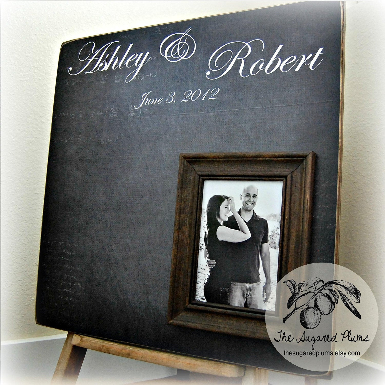 Wedding Guest Book Picture Frame
 Guest Book Wedding Personalized Picture Frame by