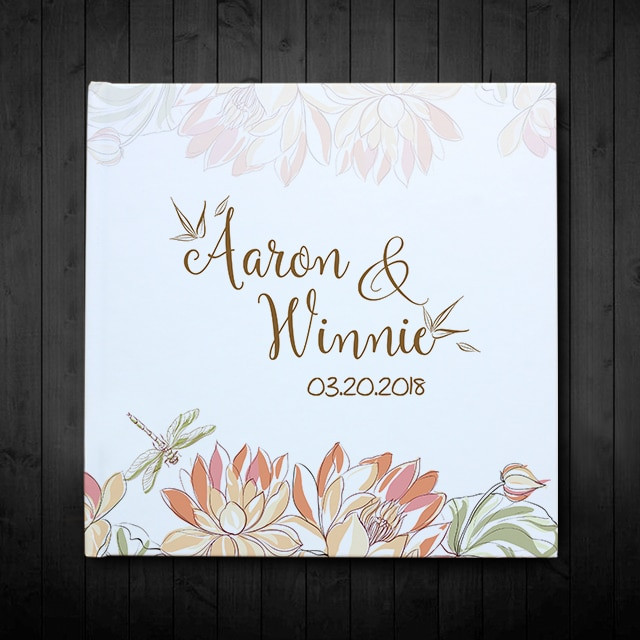 Wedding Guest Book Where To Buy
 Aliexpress Buy Custom Floral White Wedding Guest