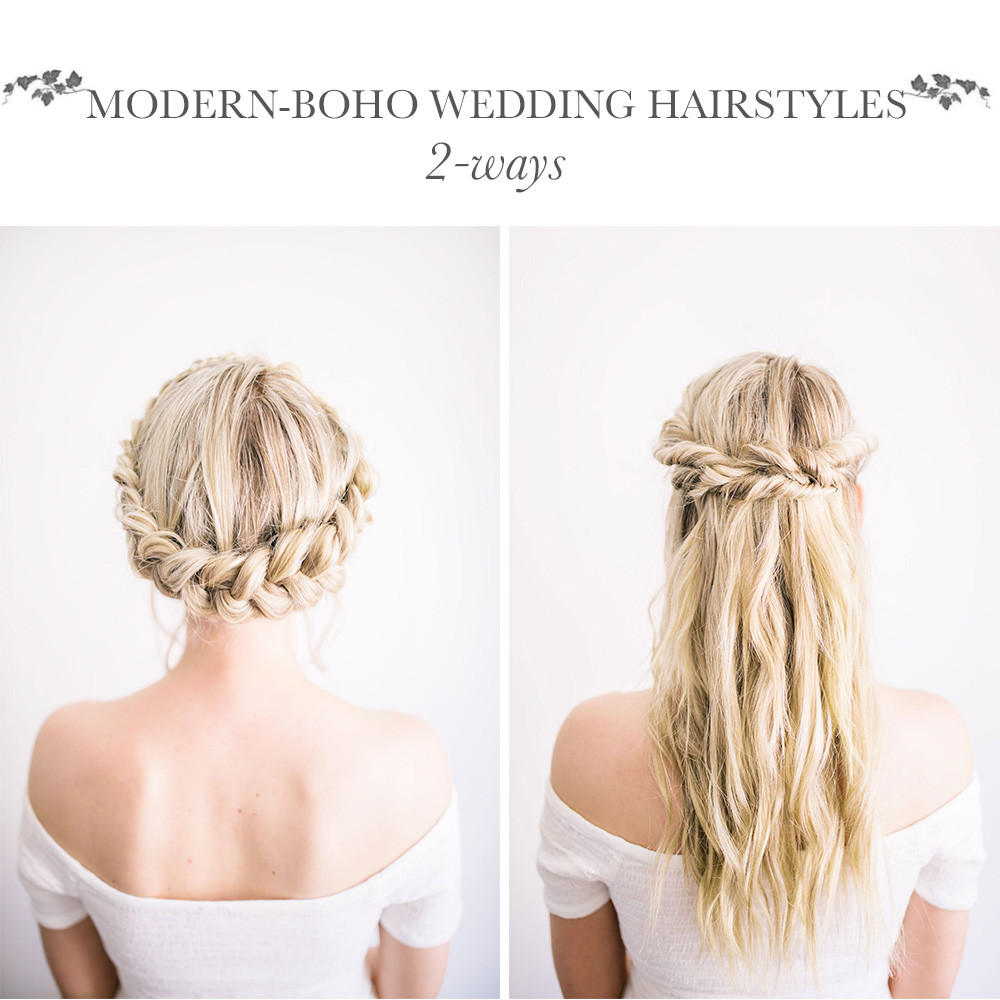 Wedding Hair DIY
 DIY Modern Boho Wedding Hairstyles