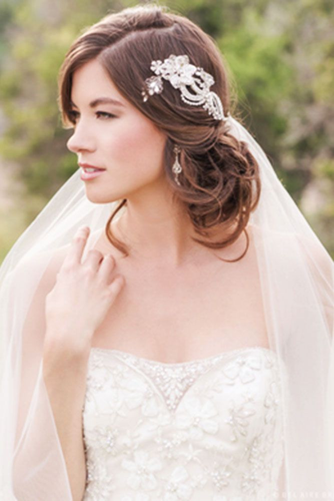 Wedding Hairstyle With Veil
 140 best Veils images on Pinterest