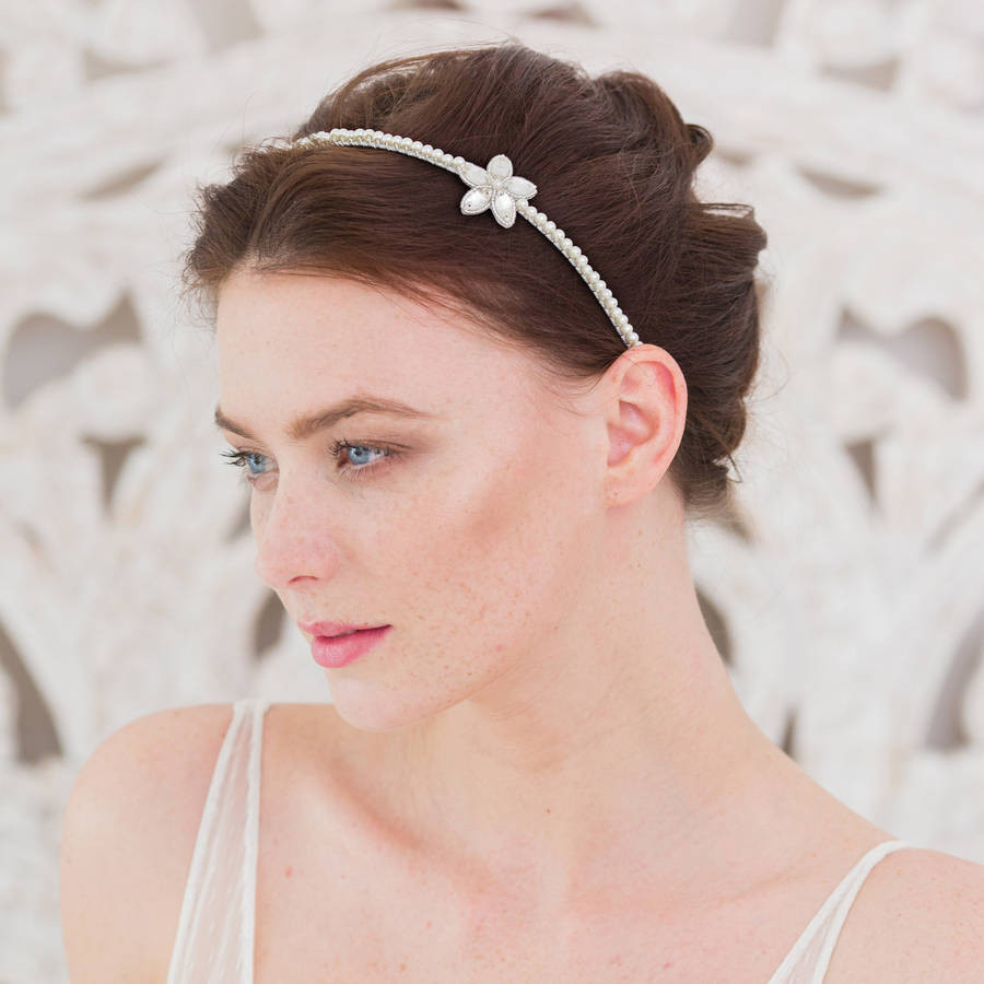 Wedding Head Bands
 flower wedding headband by britten weddings