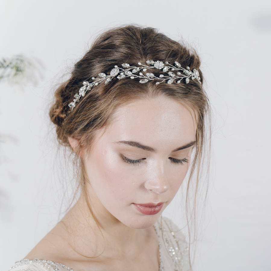 Wedding Head Bands
 bohemian bridal headband or wedding browband isadora by