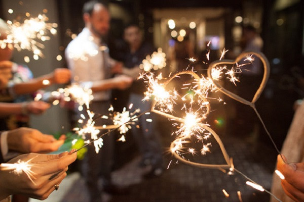 Wedding Heart Shaped Sparklers
 Go Out With A Bang Coordinating Sparkler Exits