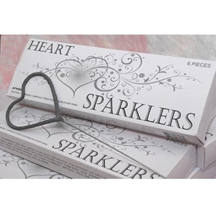 Wedding Heart Shaped Sparklers
 Heart Shaped Wedding Sparklers 6 Count