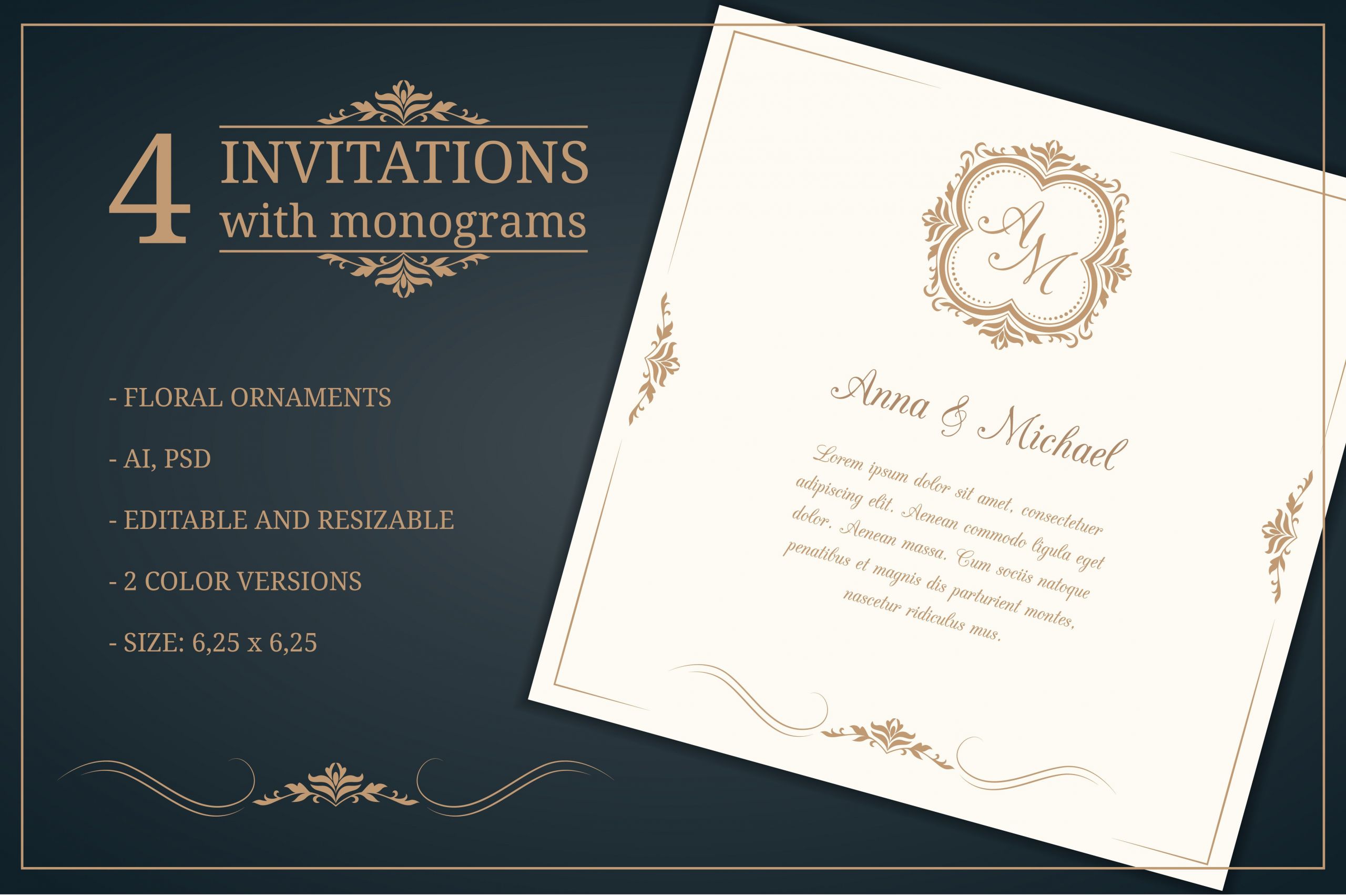 Wedding Invitation Templates Free
 Wedding invitations with monograms Wedding Templates