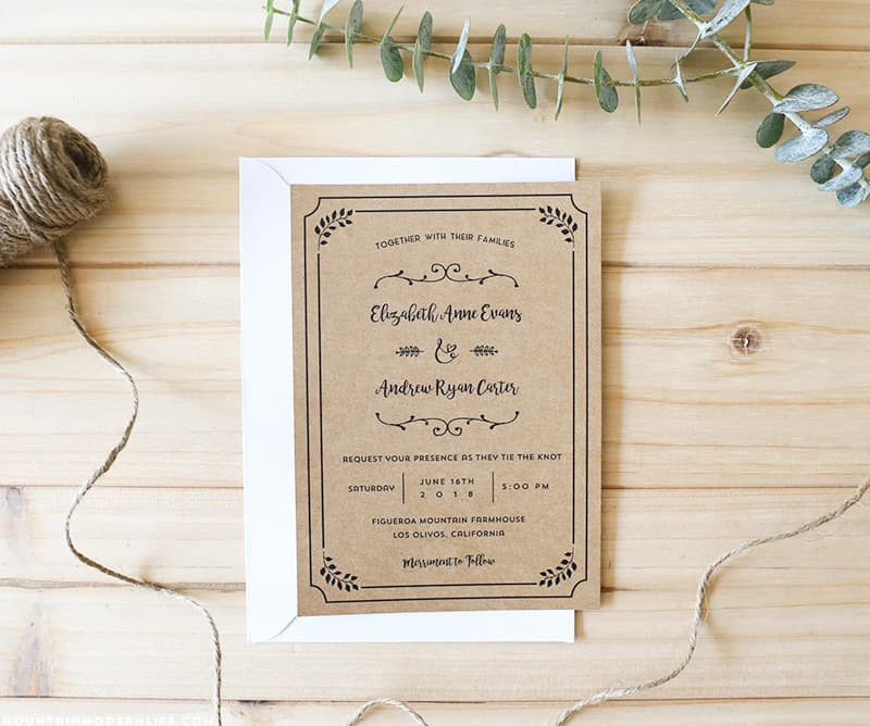 Wedding Invitation Templates Free
 FREE Printable Wedding Invitation Template