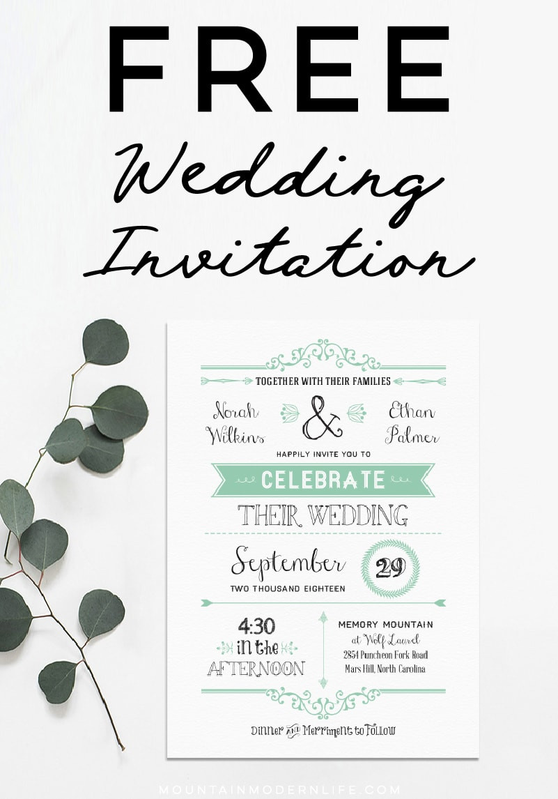 Wedding Invitation Templates Free
 FREE Wedding Invitation Template